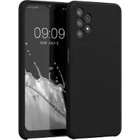 Kwmobile telefoonhoesje geschikt voor Samsung Galaxy A32 5G - Hoesje met siliconen coating - Smartphone case in zwart