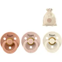 BIBS fopspenen met naam | T2 | Peach, Blush, Ivory | 6-18 maanden | spenen | speen | fopspeen | BolleToet speenzakje