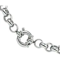 The Jewelry Collection Stalen Collier jasseron 9 mm 6504933 45 cm