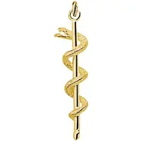 Trendjuwelier huiscollectie 4002390 Gouden bedel Esculaap