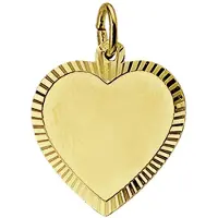 Trendjuwelier huiscollectie 4006167 Gouden graveerplaat hartvormig