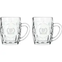 Libbey Gegraveerde set Bierpullen 55cl Gefeliciteerd 20 jaar getrouwd