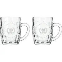Libbey Gegraveerde set Bierpullen 55cl Papa + Mama 60 jaar getrouwd