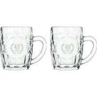 Libbey Gegraveerde set Bierpullen 55cl Papa + Mama 40 jaar getrouwd