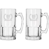 Libbey Gegraveerde set Bierpullen 1ltr Gefeliciteerd 60 jaar getrouwd