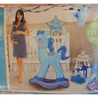 Amscan ballon - hobbelpaard - baby - boy - hoogte -127cm - voor - babyshower - of geboorte-feest - airwalker