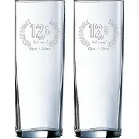 Arcoroc Gegraveerde set Longdrinkglazen 31cl Opa + Oma 12,5 jaar getrouwd