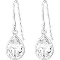 Montebello Oorbellen Abby - Dames - 925 Zilver - Zirkonia - Druppel - 25 mm
