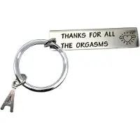 Fifo Thanks For All The Orgasms, Sleutelhanger, Sleutelbos, Sleutelring, Zilver, Humor