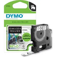 Dymo Flexible Nylon 12mm x 3,5m Zwart Wit Labels