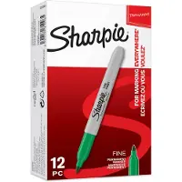 Sharpie permanente markers | Fijne punt | Groen | 12 stuks