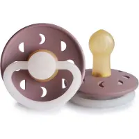Frigg Moon Latex Fopspeen 0-6M | Glow In The Dark Twilight Mauve Night