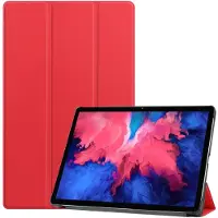 Lunso 3-Vouw sleepcover hoes - Lenovo Tab P11 / P11 Plus - Rood
