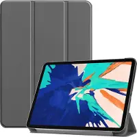 Lunso 3-Vouw sleepcover hoes - iPad Pro 12.9 inch (2020) - Grijs