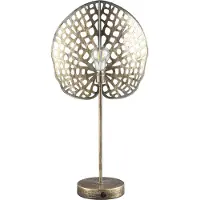 Ptmd collection PTMD Selina Gold metalen LED lamp schelp op voet