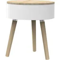 LUND Bijzettafel London Skittle White 34,5 x 34,5 x 52 cm