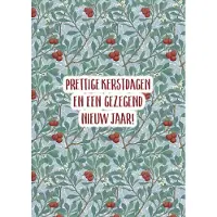 MajesticAlly Kerstkaart 'Prettige kerstdagen - besjes dik' ' 12 stuks met envelop