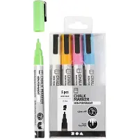 Creativ Company CC Chalk Markers Set 1,2-3 mm Sterke Kleuren 5 stuks