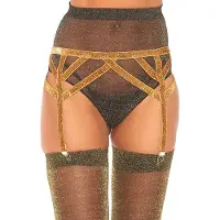 HANCA Lurex elastic garter belt
