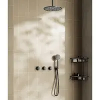 Saniclear Plus inbouw regendouche met 30cm hoofddouche en plafondarm verouderd ijzer - gunmetal