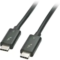 Lindy MicroConnect TB3020 Thunderbolt-kabel Thunderbolt 3 USB-C stekker, USB-C stekker 2.00 m Zwart
