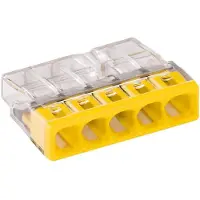 Elektrofix 20 stuks lasklemmen geel 5-voudig / 1.5 tot 2.5mm