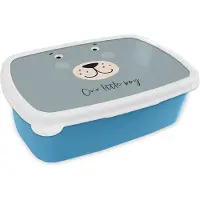 MuchoWow Broodtrommel Blauw - Lunchbox - Brooddoos - Quotes - Jongen - Our little boy - Spreuken - Kids - Baby - 18x12x6 cm - Kinderen - Jongen