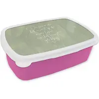 MuchoWow Broodtrommel Roze - Lunchbox - Brooddoos - Spreuken - Quotes - Dieren die het minst op de mens lijken - Dier - 18x12x6 cm - Kinderen - Meisje