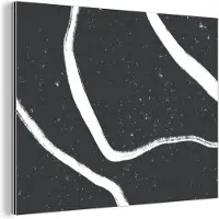 MuchoWow Wanddecoratie Metaal - Aluminium Schilderij Industrieel - Lijn - Minimalisme - Design - 160x120 cm - Dibond - Foto op aluminium - Industriële muurdecoratie - Voor de woonkamer/slaapkamer