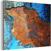 MuchoWow Wanddecoratie Metaal - Aluminium Schilderij Industrieel - Industrieel - Metalen - Roest - Vintage - 160x120 cm - Dibond - Foto op aluminium - Industriële muurdecoratie - Voor de woonkamer/slaapkamer