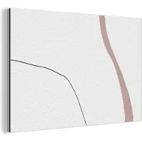 MuchoWow Wanddecoratie Metaal - Aluminium Schilderij Industrieel - Lijn - Pastel - Design - 180x120 cm - Dibond - Foto op aluminium - Industriële muurdecoratie - Voor de woonkamer/slaapkamer