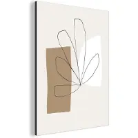 MuchoWow Wanddecoratie Metaal - Aluminium Schilderij Industrieel - Bloemen - Minimalisme - Pastel - 90x120 cm - Dibond - Foto op aluminium - Industriële muurdecoratie - Voor de woonkamer/slaapkamer