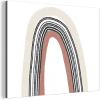 MuchoWow Wanddecoratie Metaal - Aluminium Schilderij Industrieel - Regenboog - Pastel - Design - 160x120 cm - Dibond - Foto op aluminium - Industriële muurdecoratie - Voor de woonkamer/slaapkamer