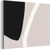 MuchoWow Wanddecoratie Metaal - Aluminium Schilderij Industrieel - Pastel - Minimalisme - Vormen - 40x30 cm - Dibond - Foto op aluminium - Industriële muurdecoratie - Voor de woonkamer/slaapkamer