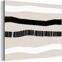 MuchoWow Wanddecoratie Metaal - Aluminium Schilderij Industrieel - Lijn - Pastel - Minimalisme - Patronen - 160x120 cm - Dibond - Foto op aluminium - Industriële muurdecoratie - Voor de woonkamer/slaapkamer