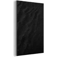 MuchoWow Wanddecoratie Metaal - Aluminium Schilderij Industrieel - Zand - Zwart - Wit - Strand - 60x90 cm - Dibond - Foto op aluminium - Industriële muurdecoratie - Voor de woonkamer/slaapkamer