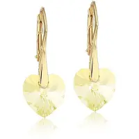 Montebello Oorbellen Lily HZ86 - 925 Zilver Verguld - Swarovski Hart - Ø10mm - 25mm
