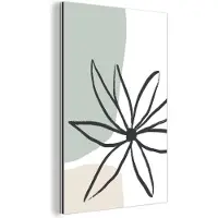 MuchoWow Wanddecoratie Metaal - Aluminium Schilderij Industrieel - Bloem - Pastel - Minimalisme - 20x30 cm - Dibond - Foto op aluminium - Industriële muurdecoratie - Voor de woonkamer/slaapkamer