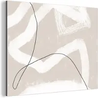 MuchoWow Wanddecoratie Metaal - Aluminium Schilderij Industrieel - Lijn - Abstract - - Design - 160x120 cm - Dibond - Foto op aluminium - Industriële muurdecoratie - Voor de woonkamer/slaapkamer