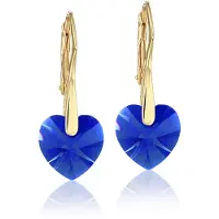 Montebello Oorbellen Lily HZ84 - 925 Zilver Verguld - Swarovski Hart - Ø10mm - 25mm