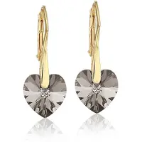 Montebello Oorbellen Lily HG90 - 925 Zilver Verguld - Swarovski Hart - Ø10mm - 25mm