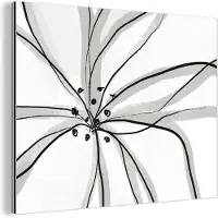 MuchoWow Wanddecoratie Metaal - Aluminium Schilderij Industrieel - Bloemen - Abstract - Design - 80x60 cm - Dibond - Foto op aluminium - Industriële muurdecoratie - Voor de woonkamer/slaapkamer