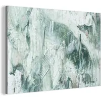 MuchoWow Wanddecoratie Metaal - Aluminium Schilderij Industrieel - Tuindecoratie - Verf - Abstract - 120x80 cm - Dibond - Foto op aluminium - Industriële muurdecoratie - Voor de woonkamer/slaapkamer