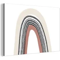 MuchoWow Wanddecoratie Metaal - Aluminium Schilderij Industrieel - Regenboog - Pastel - Design - 30x20 cm - Dibond - Foto op aluminium - Industriële muurdecoratie - Voor de woonkamer/slaapkamer