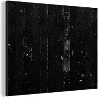 MuchoWow Wanddecoratie Metaal - Aluminium Schilderij Industrieel - Zwart - Wit - Structuur - Design - 160x120 cm - Dibond - Foto op aluminium - Industriële muurdecoratie - Voor de woonkamer/slaapkamer