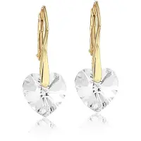 Montebello Oorbellen Lily HZ77 - Swarovski Hart - 925 Zilver Verguld - Ø10mm - 25mm