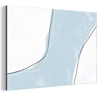 MuchoWow Wanddecoratie Metaal - Aluminium Schilderij Industrieel - Blauw - Minimalisme - Abstract - 120x80 cm - Dibond - Foto op aluminium - Industriële muurdecoratie - Voor de woonkamer/slaapkamer