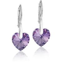 Montebello Oorbellen Lily HZ89 - 925 Zilver Gerhod.- Swarovski Hart - Ø10mm - 25mm