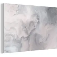 MuchoWow Wanddecoratie Metaal - Aluminium Schilderij Industrieel - Wolken - Abstract - Verf - 60x40 cm - Dibond - Foto op aluminium - Industriële muurdecoratie - Voor de woonkamer/slaapkamer