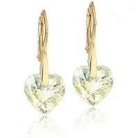 Montebello Oorbellen Lily HZ79 - Swarovski Hart - 925 Zilver Verguld - Ø10mm - 25mm
